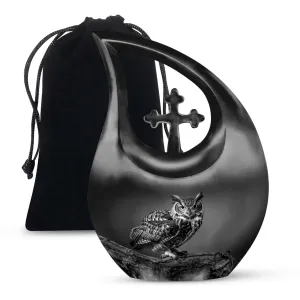 Owl Urn :  Memorial Cremation Urn For Ashes
