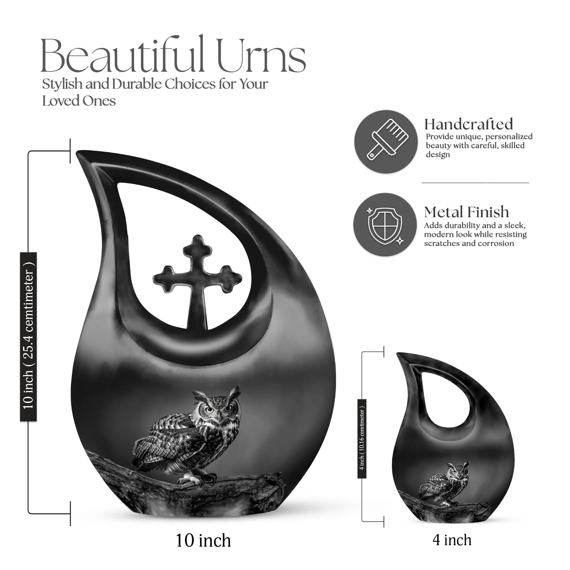 Owl Urn :  Memorial Cremation Urn For Ashes