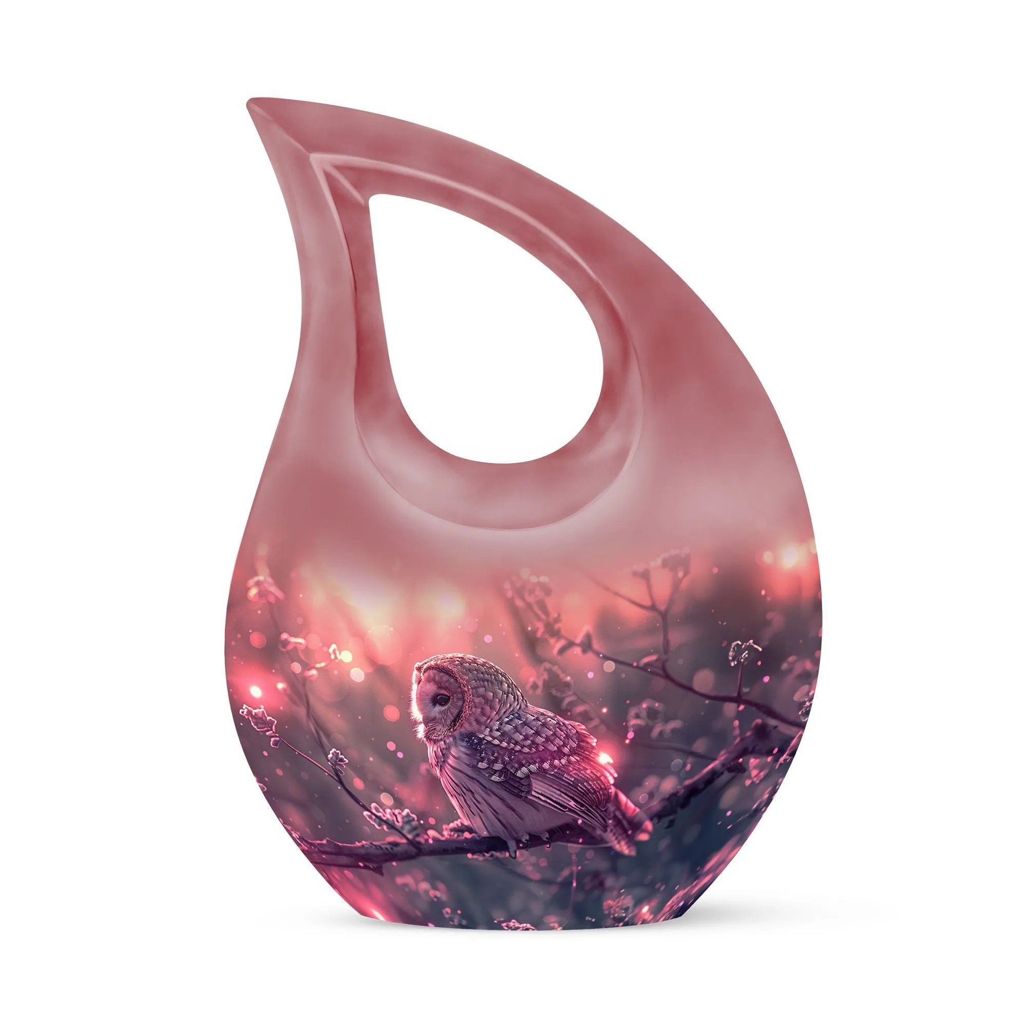 Owl Urn :  Personalized Small Cremation Urn For Human Ashes