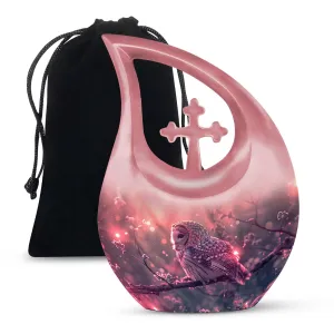 Owl Urn :  Personalized Small Cremation Urn For Human Ashes