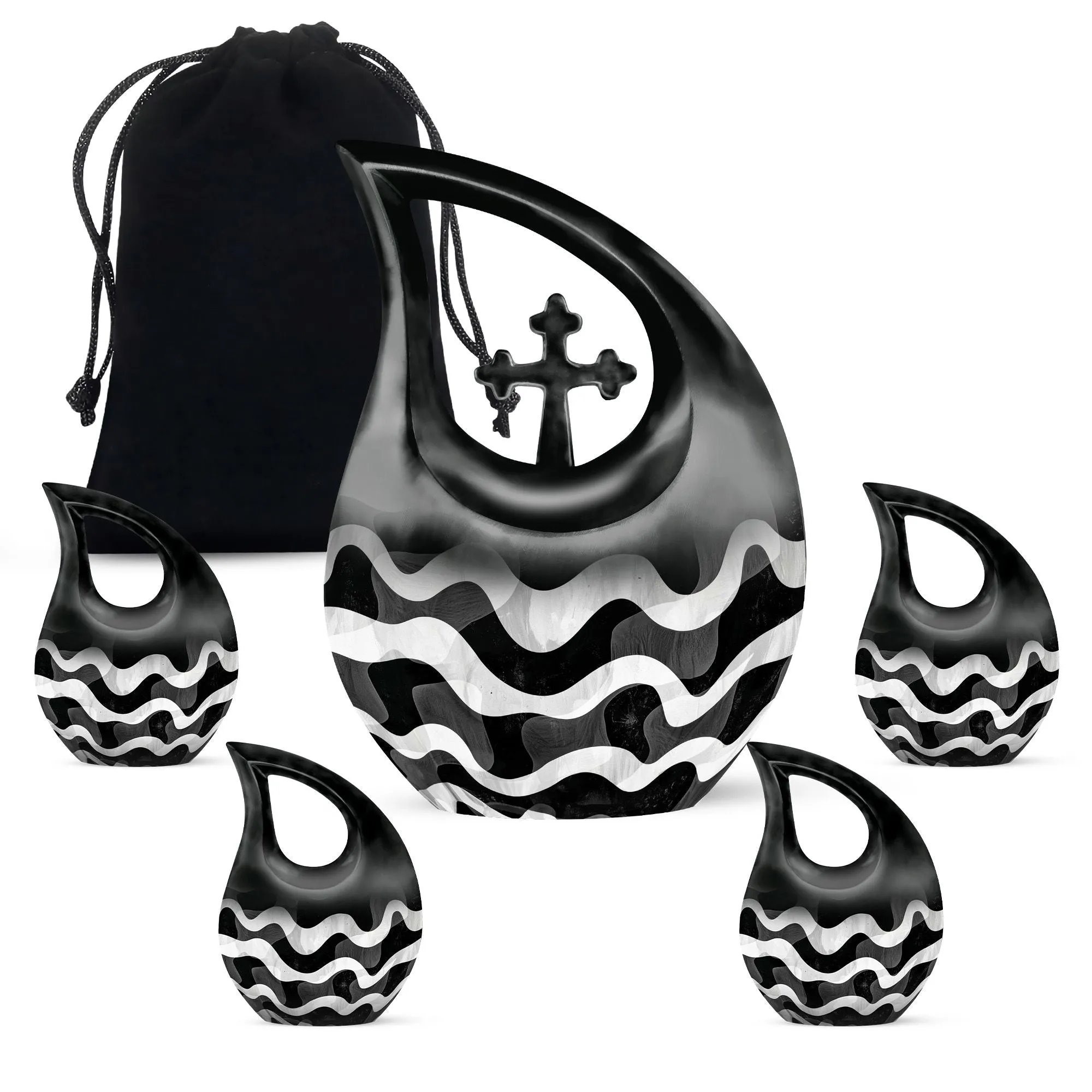 Pattern Urn Legacy - Endearing Human Memorial Urn with Cross Drop Design