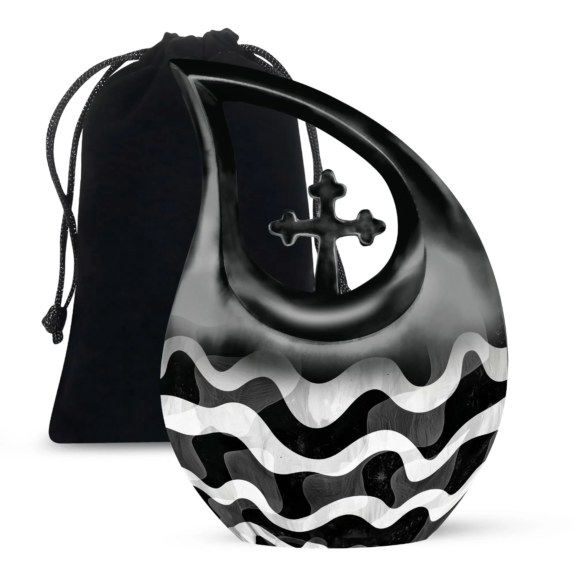 Pattern Urn Legacy - Endearing Human Memorial Urn with Cross Drop Design