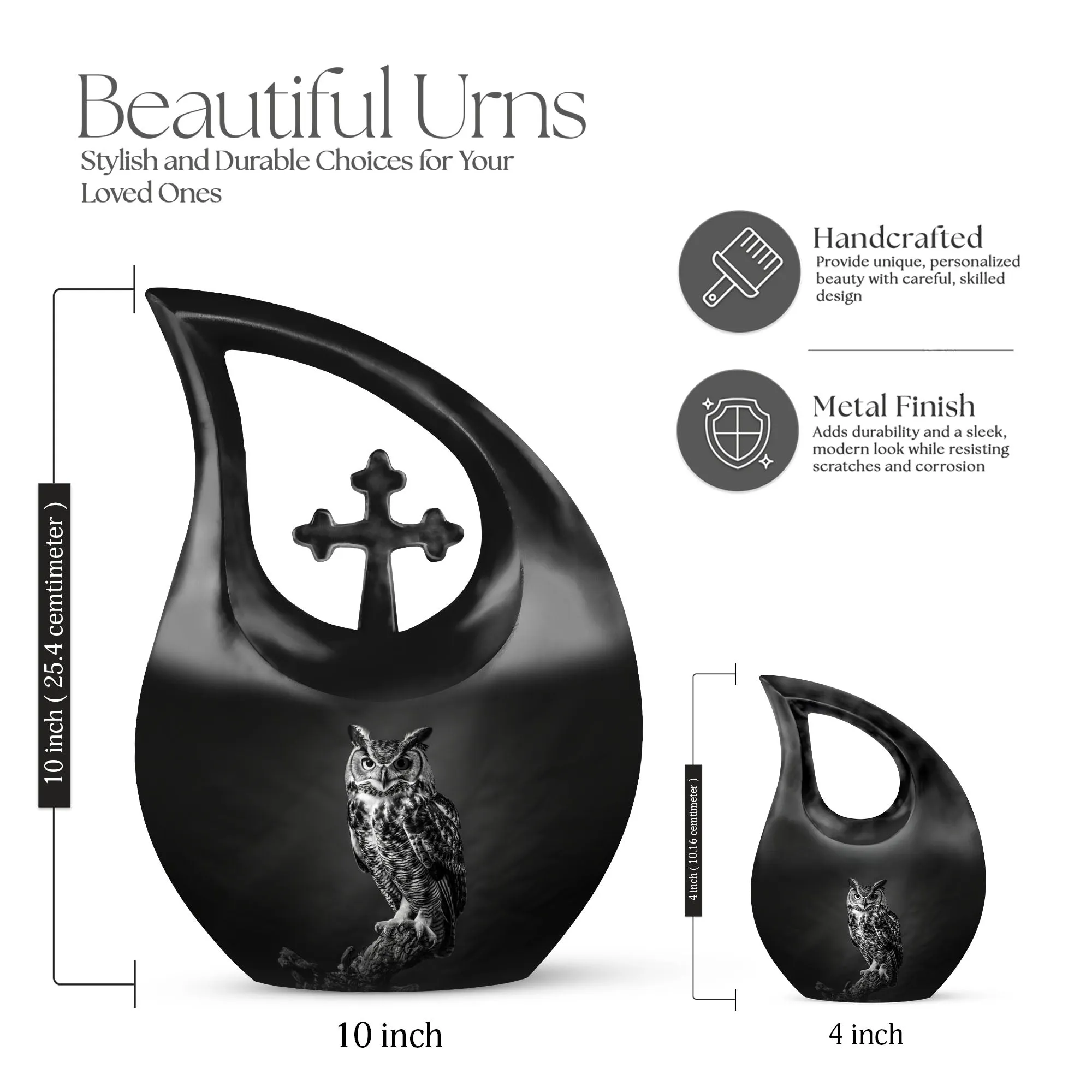 Peaceful Rest: Owl-Themed Memorial Urn to Preserve Cherished Memories