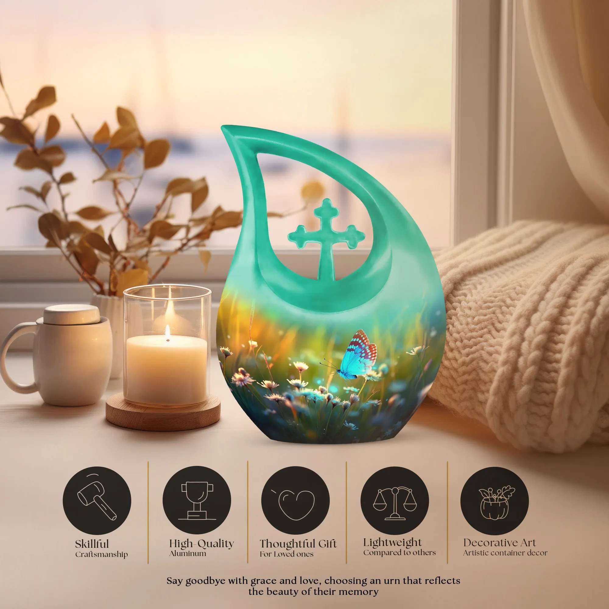 Personalized Butterfly Bliss - A Custom Mom Tribute Memorial Urn