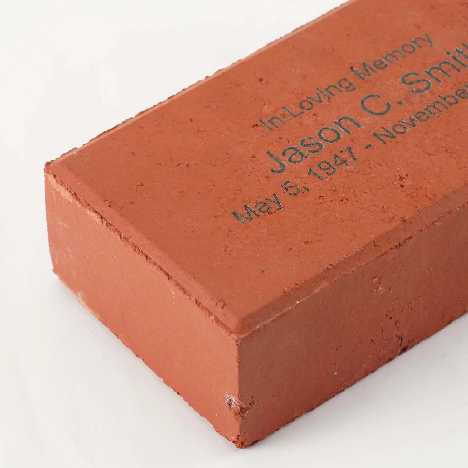 Personalized Outdoor Red Remembrance Brick