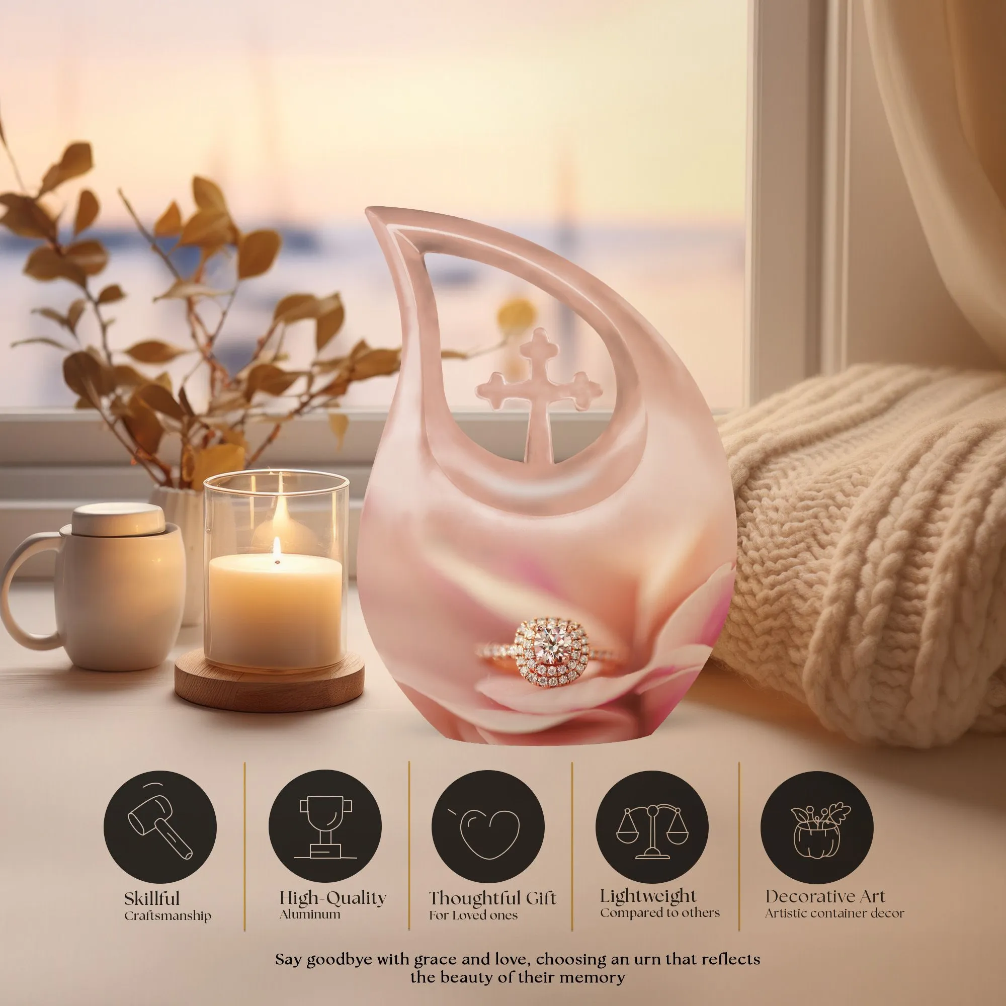 Personalized Ring Urn for Mom - A Memorable Rest to Cherish