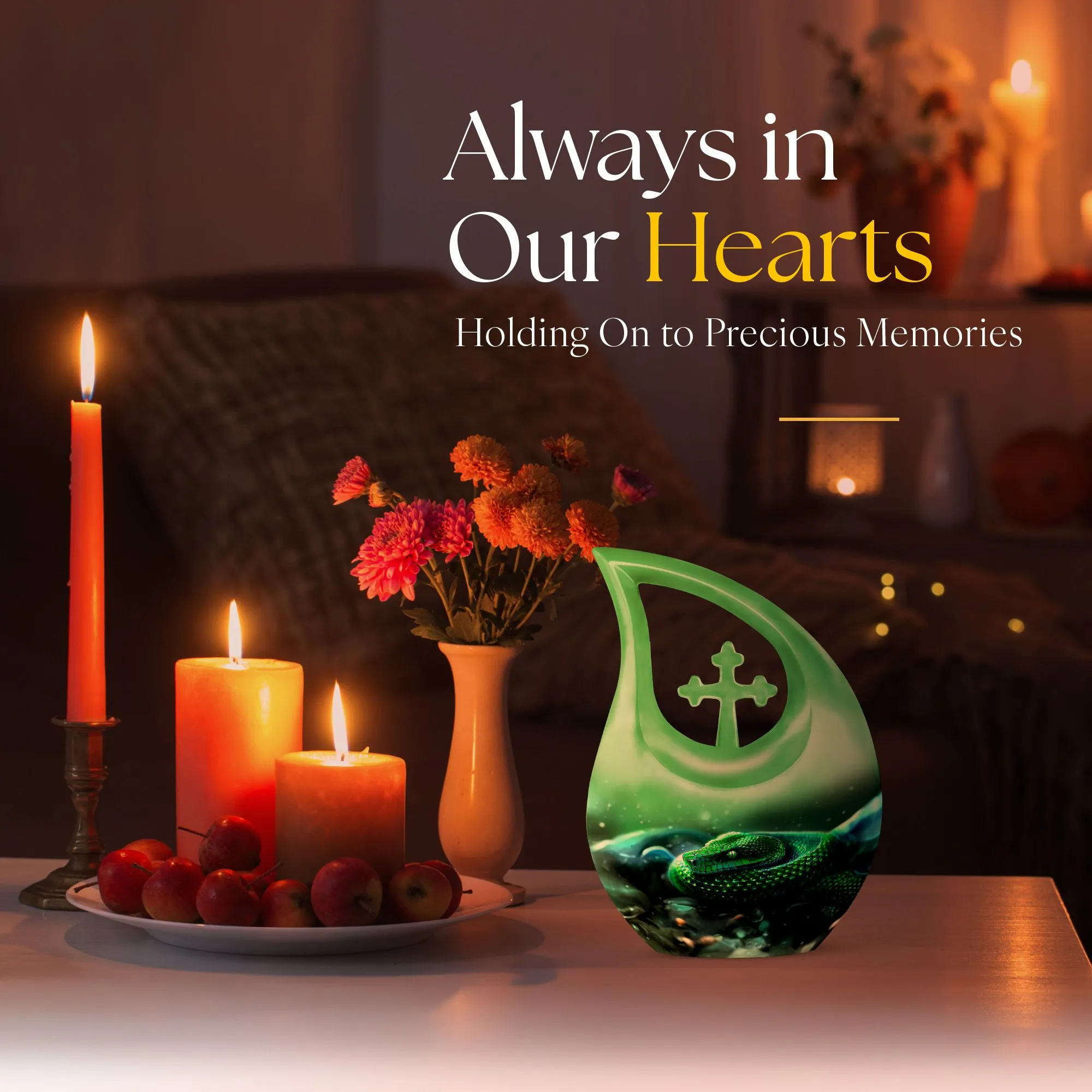 Personalized Snake Urn & Custom Mom Urn for Restful Containment