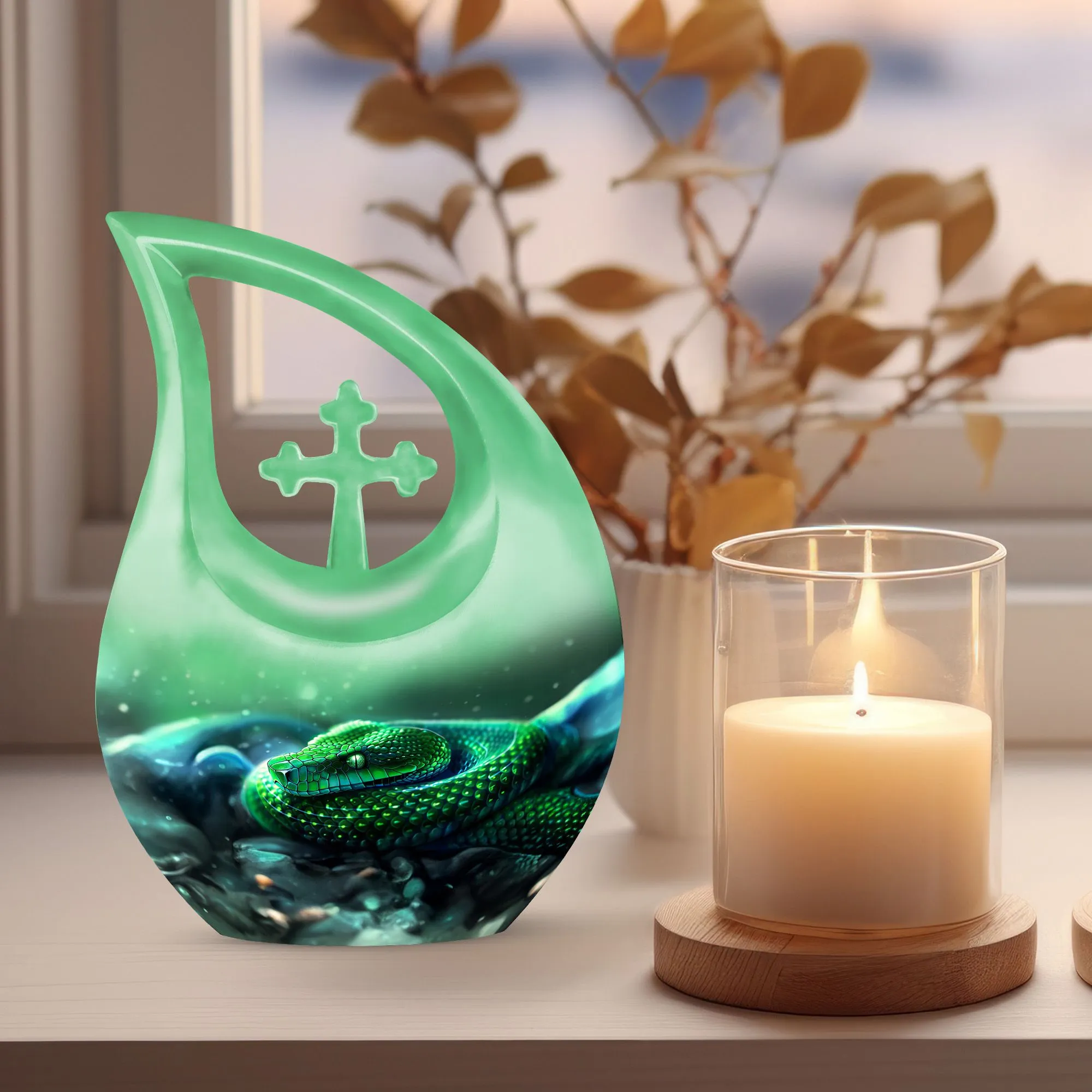 Personalized Snake Urn & Custom Mom Urn for Restful Containment