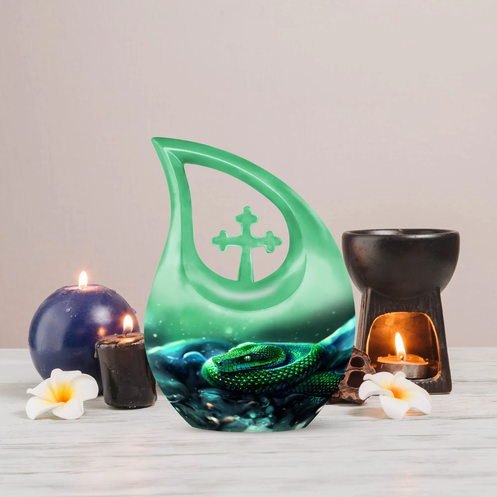 Personalized Snake Urn & Custom Mom Urn for Restful Containment
