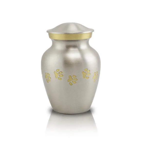 Pewter Paws Cremation Urn In Extra Small