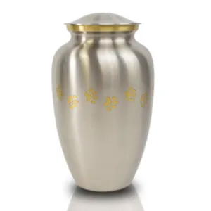 Pewter Paws Cremation Urn in Large