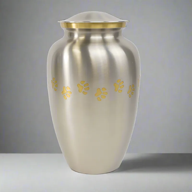 Pewter Paws Cremation Urn in Large