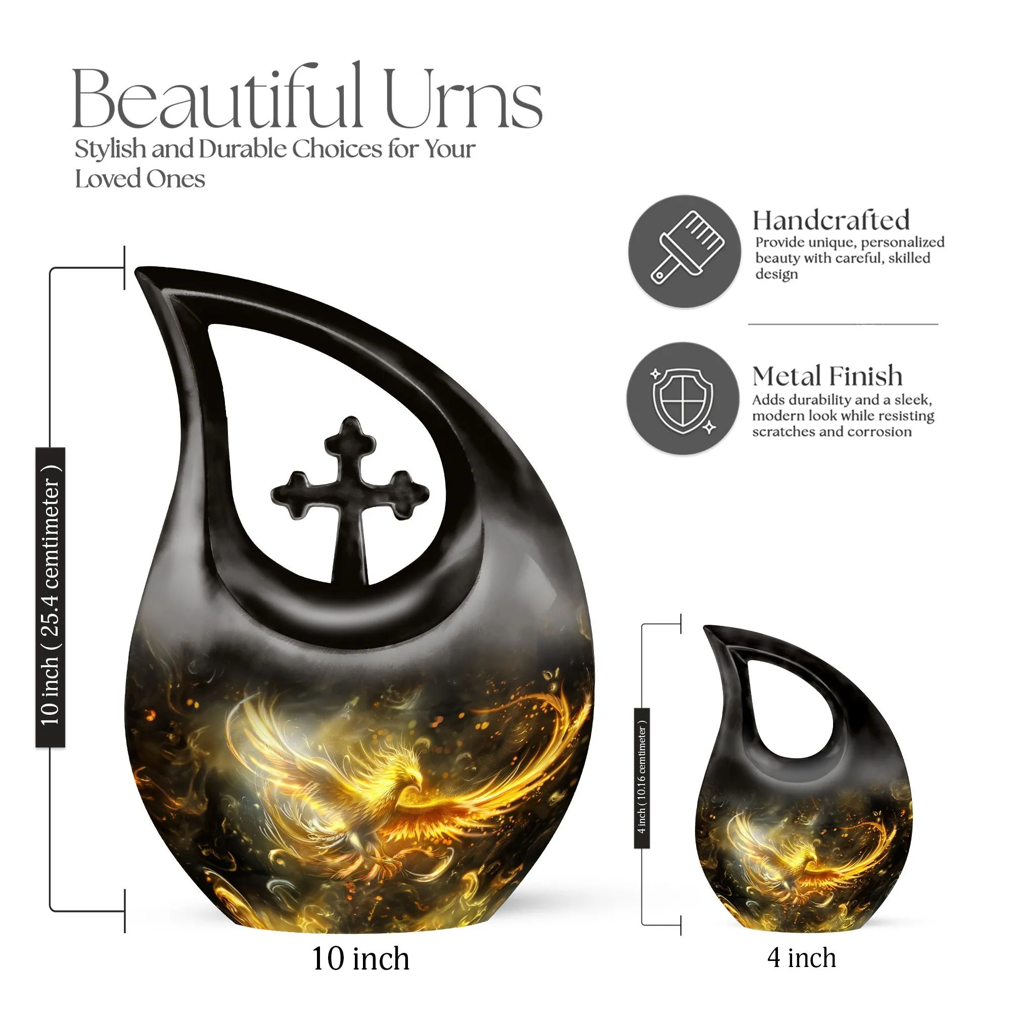 Phoenix Ascendancy - Enduring Custom Memorial Urn for Human Ashes
