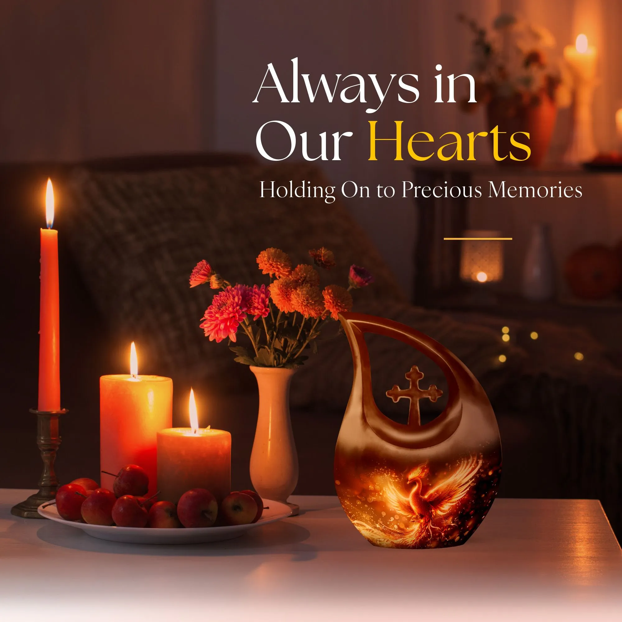 Phoenix Rise: Mini Memorial Urn for Cherished Remembrances