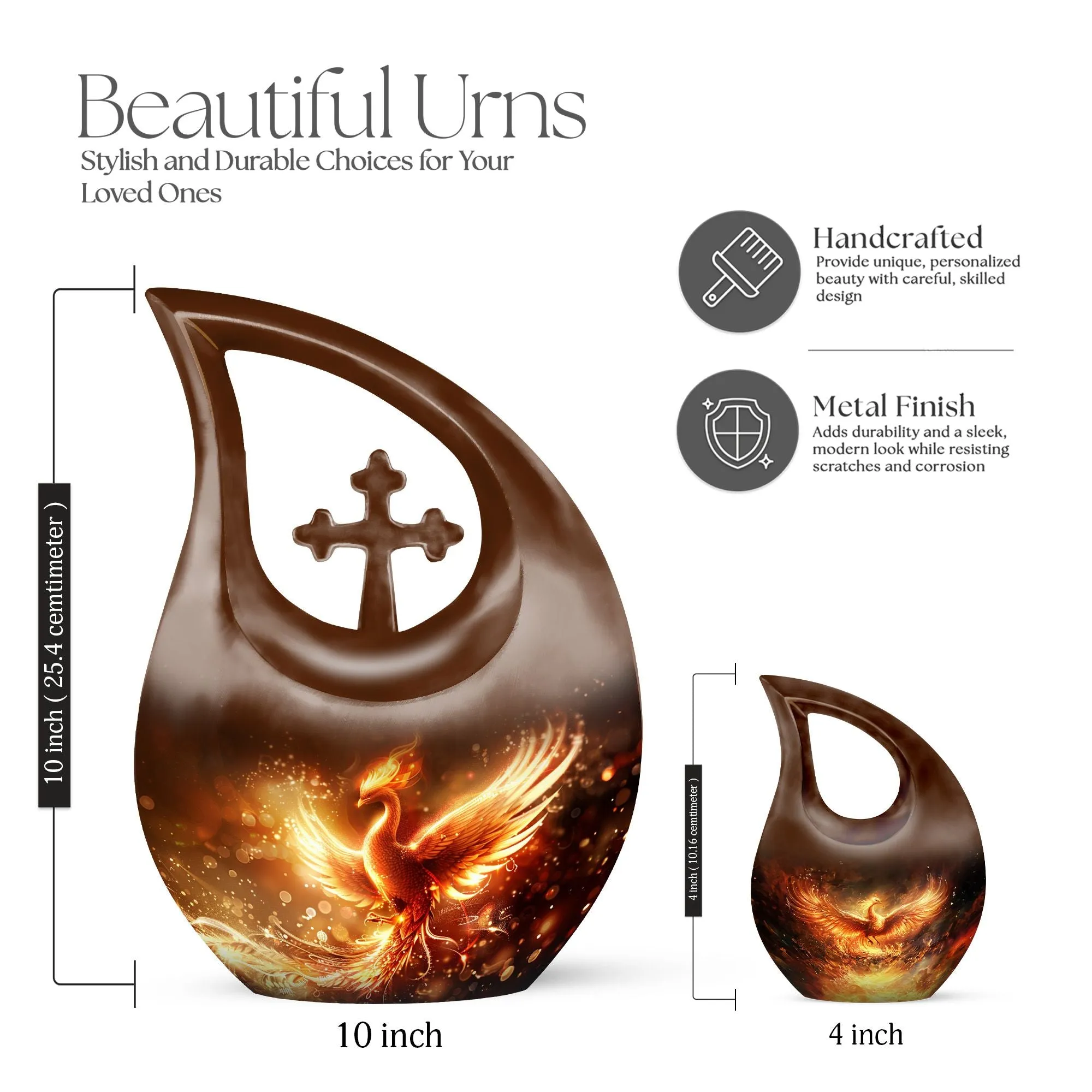 Phoenix Rise: Mini Memorial Urn for Cherished Remembrances