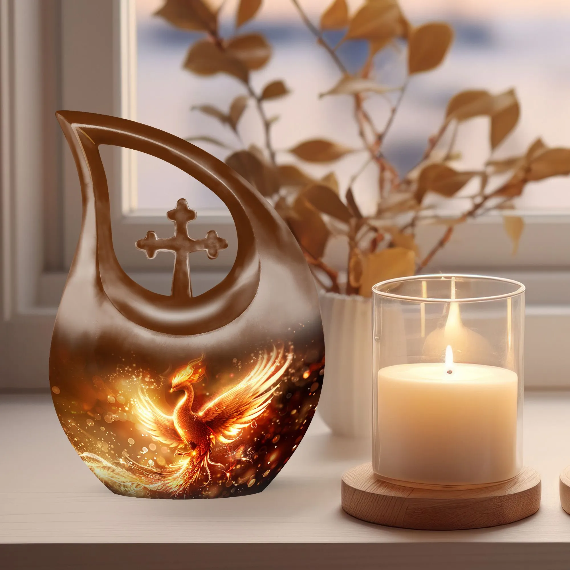 Phoenix Rise: Mini Memorial Urn for Cherished Remembrances