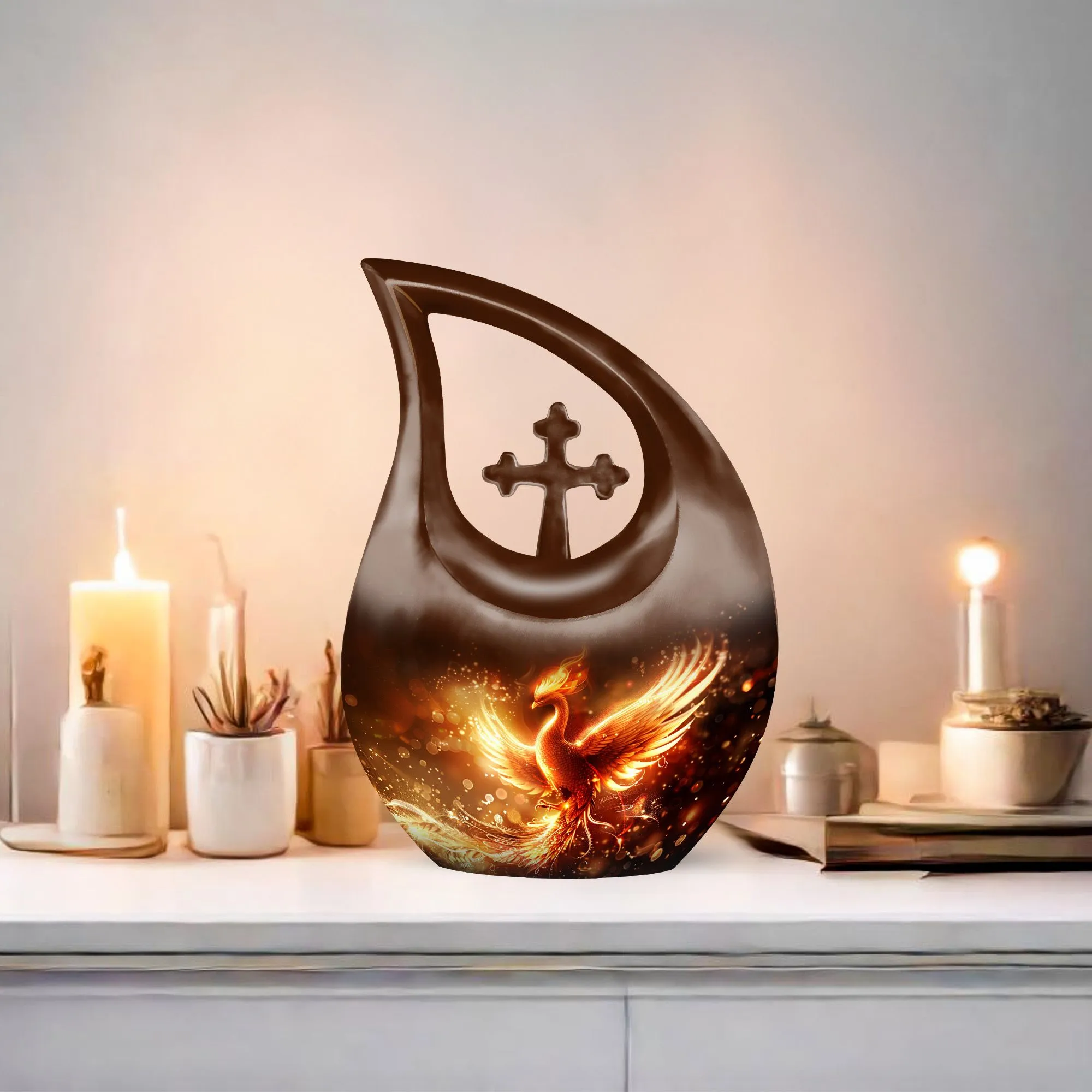 Phoenix Rise: Mini Memorial Urn for Cherished Remembrances