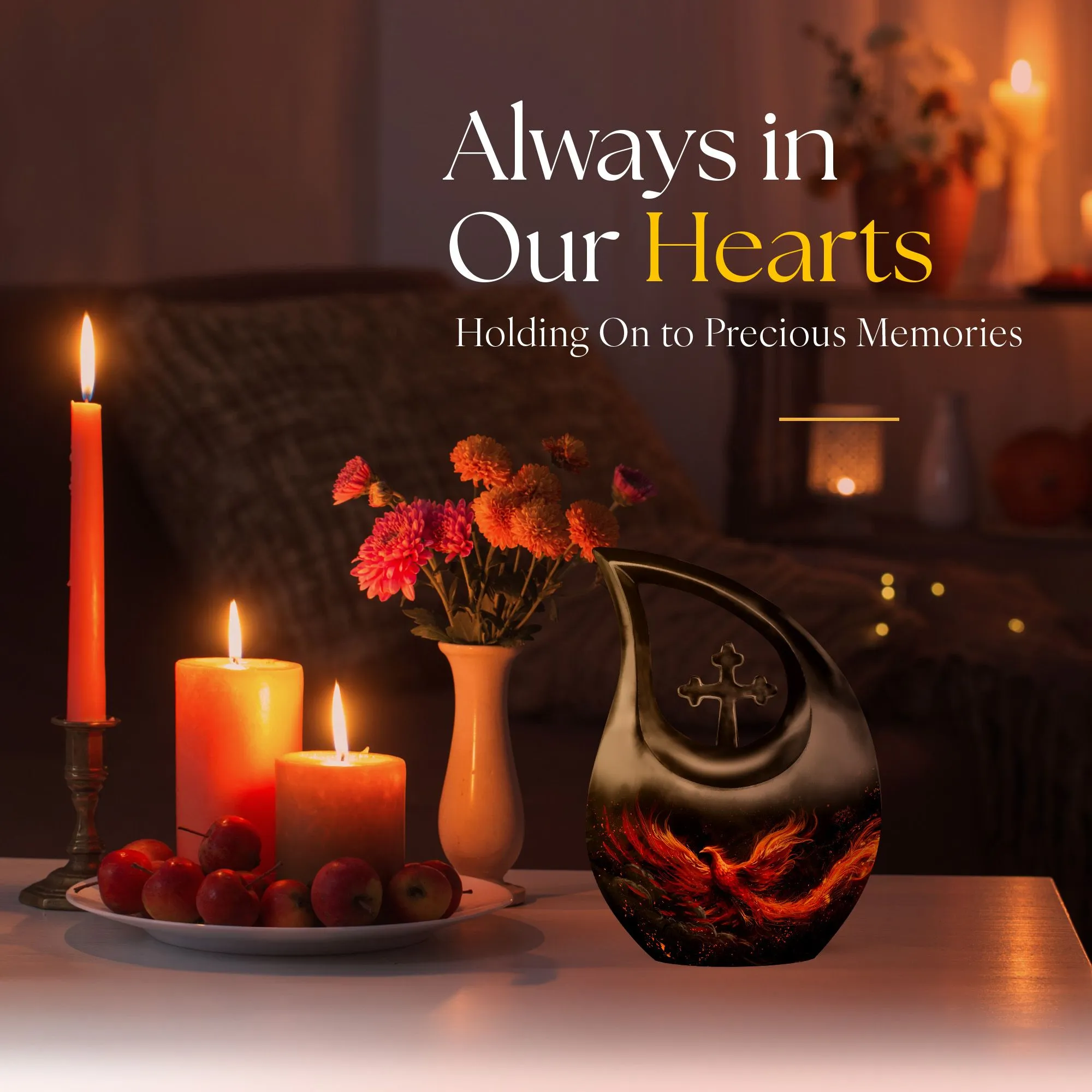 Phoenix Rise - Mini Memorial Urn for Loved Ones' Last Rest