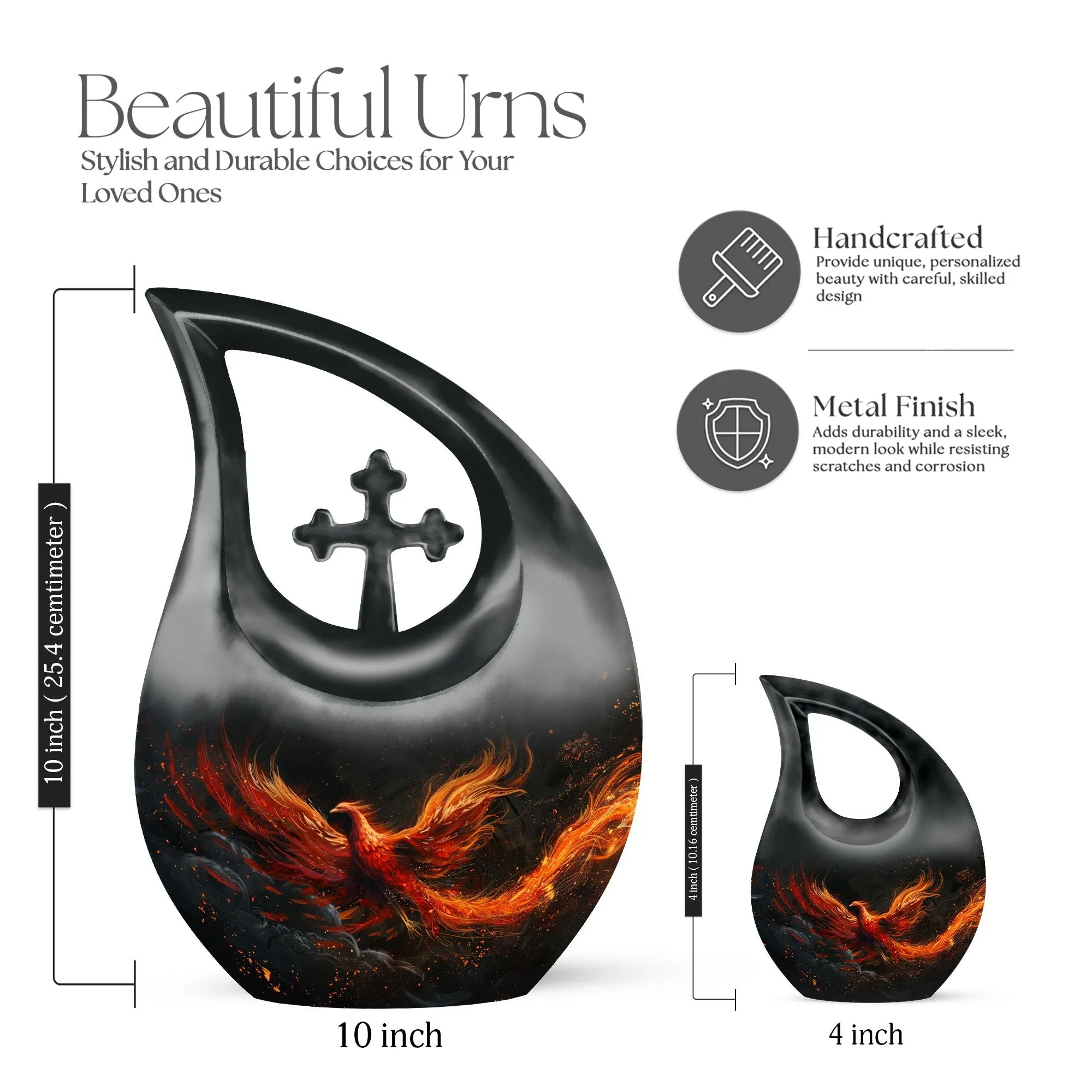 Phoenix Rise - Mini Memorial Urn for Loved Ones' Last Rest