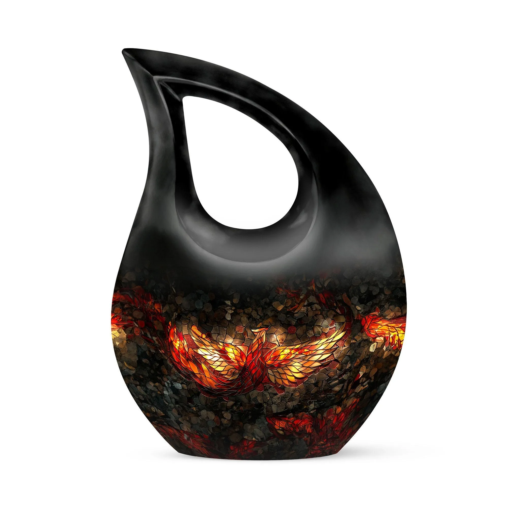 Phoenix Tribute: Cross Drop Design Aluminium Memorial Urn
