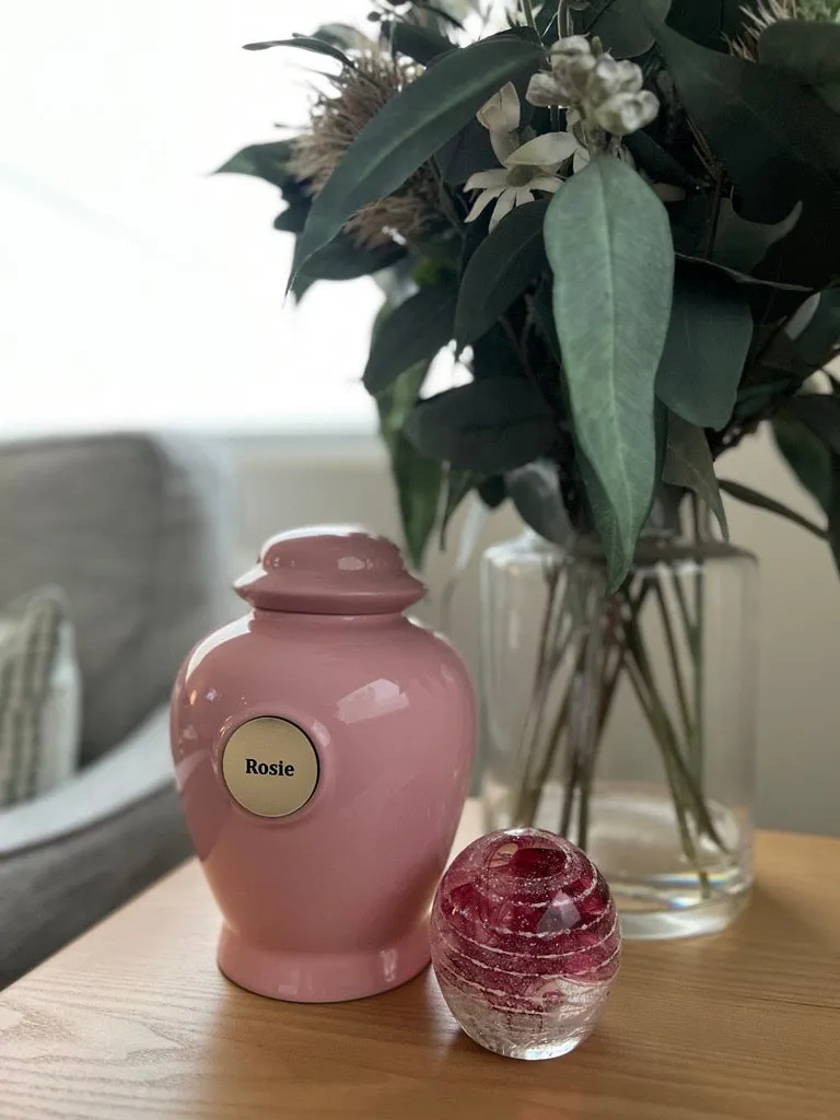 Pink Ceramic Urn