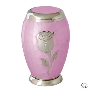 Pink Floral Design Cremation Urn
