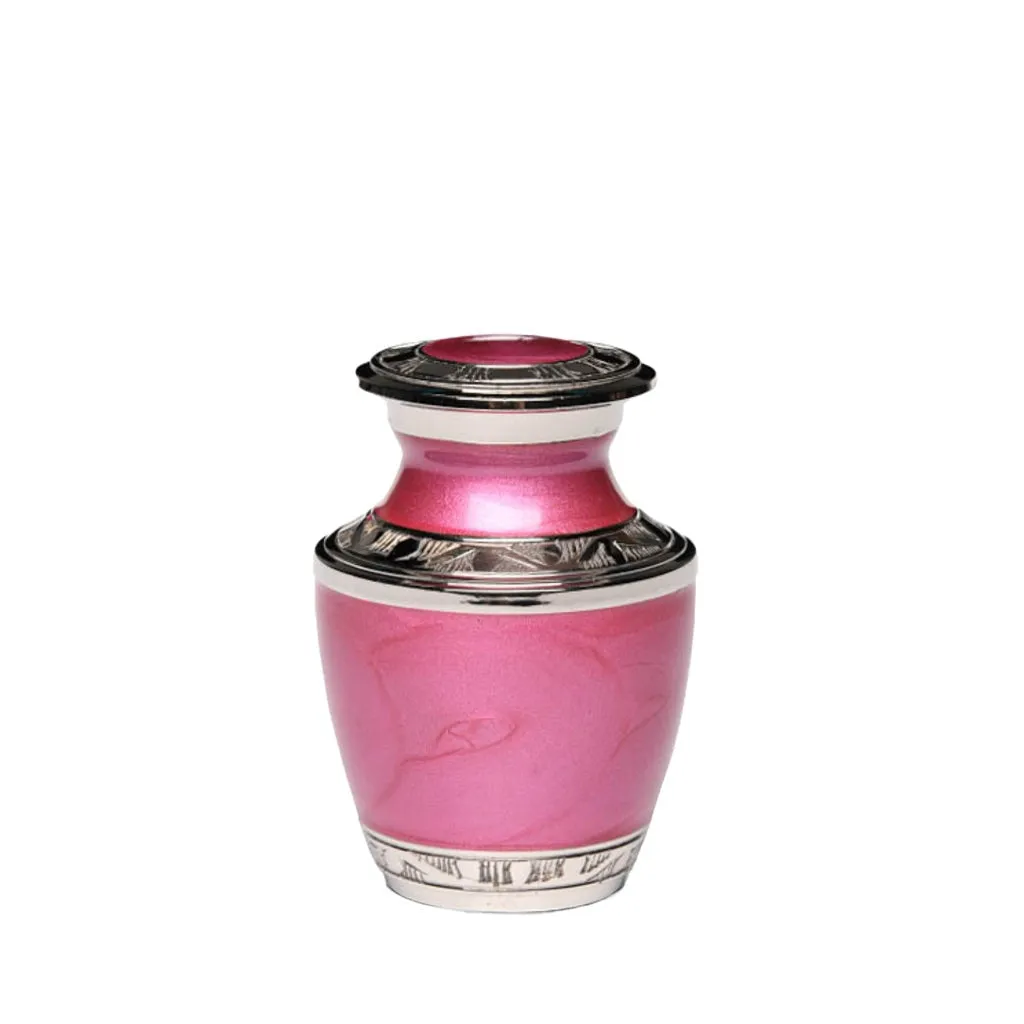 Pink Nickel Plated Brass Urn