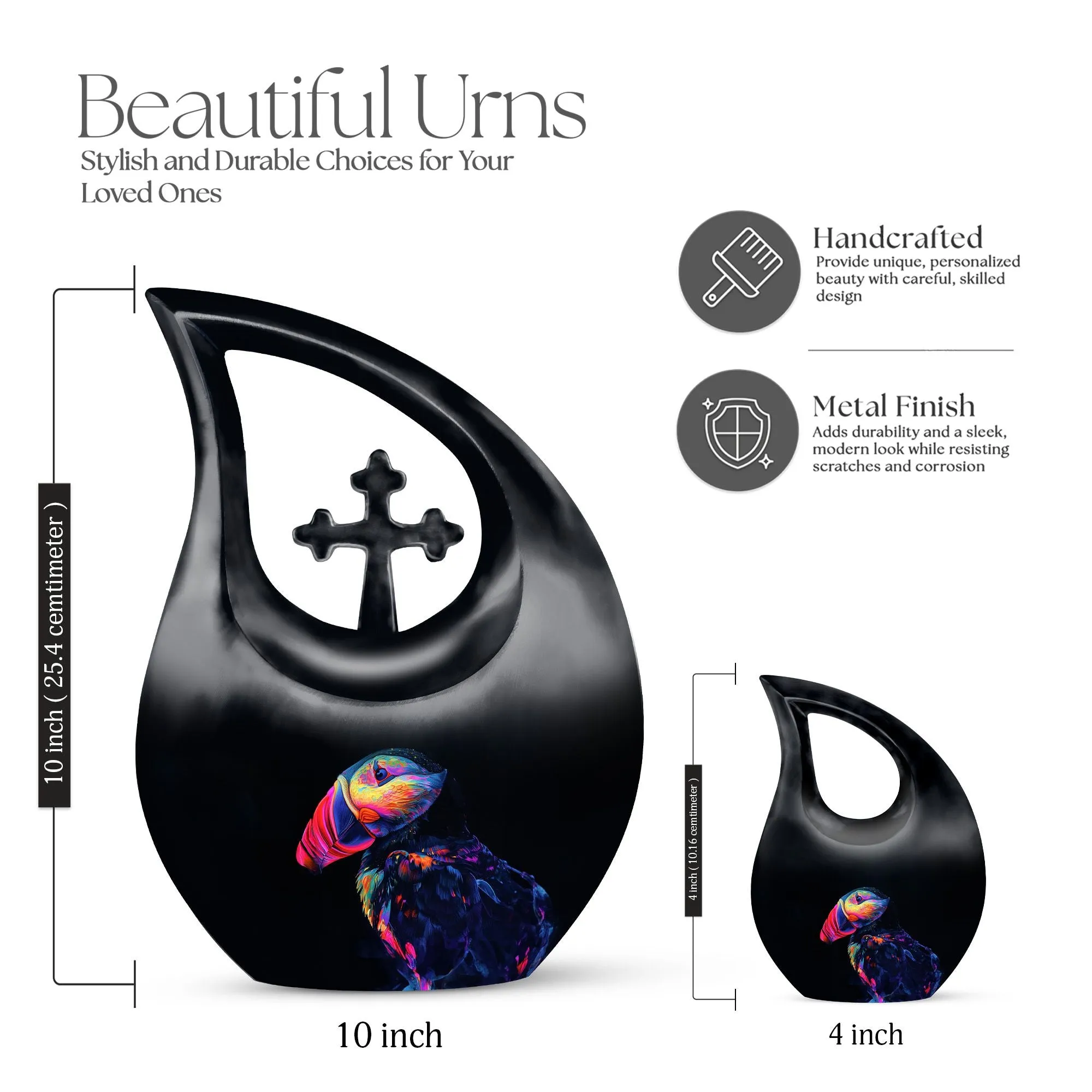 Puffin Bird Urn -Keepsake Cremation Urn For Human Ashes