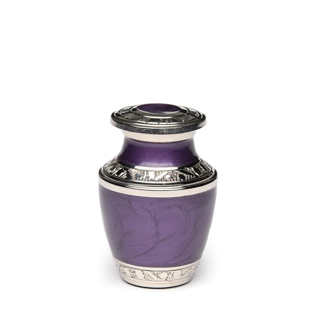 Purple Nickel Plated Brass Urn