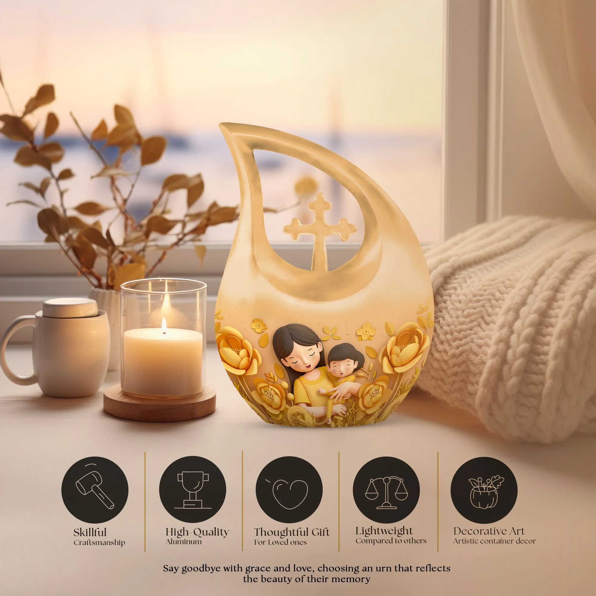 Quiet Remembrance: Custom Designed Memorial Mother Urn