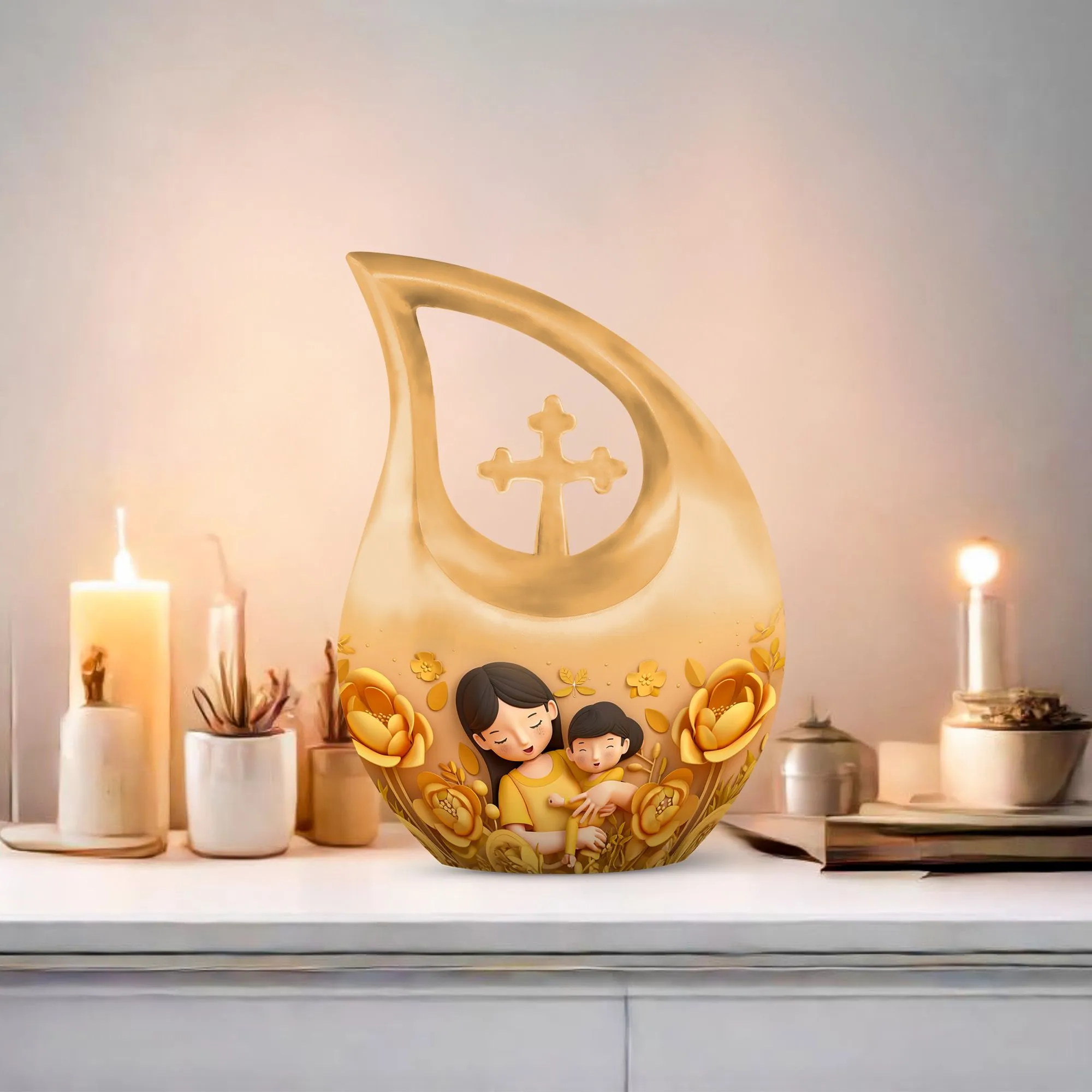 Quiet Remembrance: Custom Designed Memorial Mother Urn