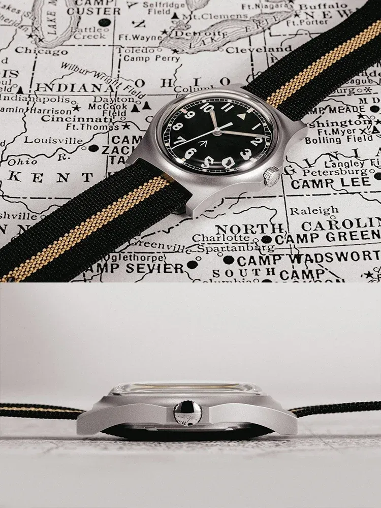 Rdunae RA01 G10 Retro Military Filed Quartz Watch