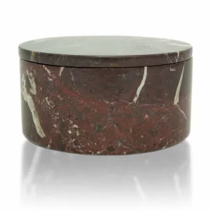 Red Marble Circular Keepsake Urn