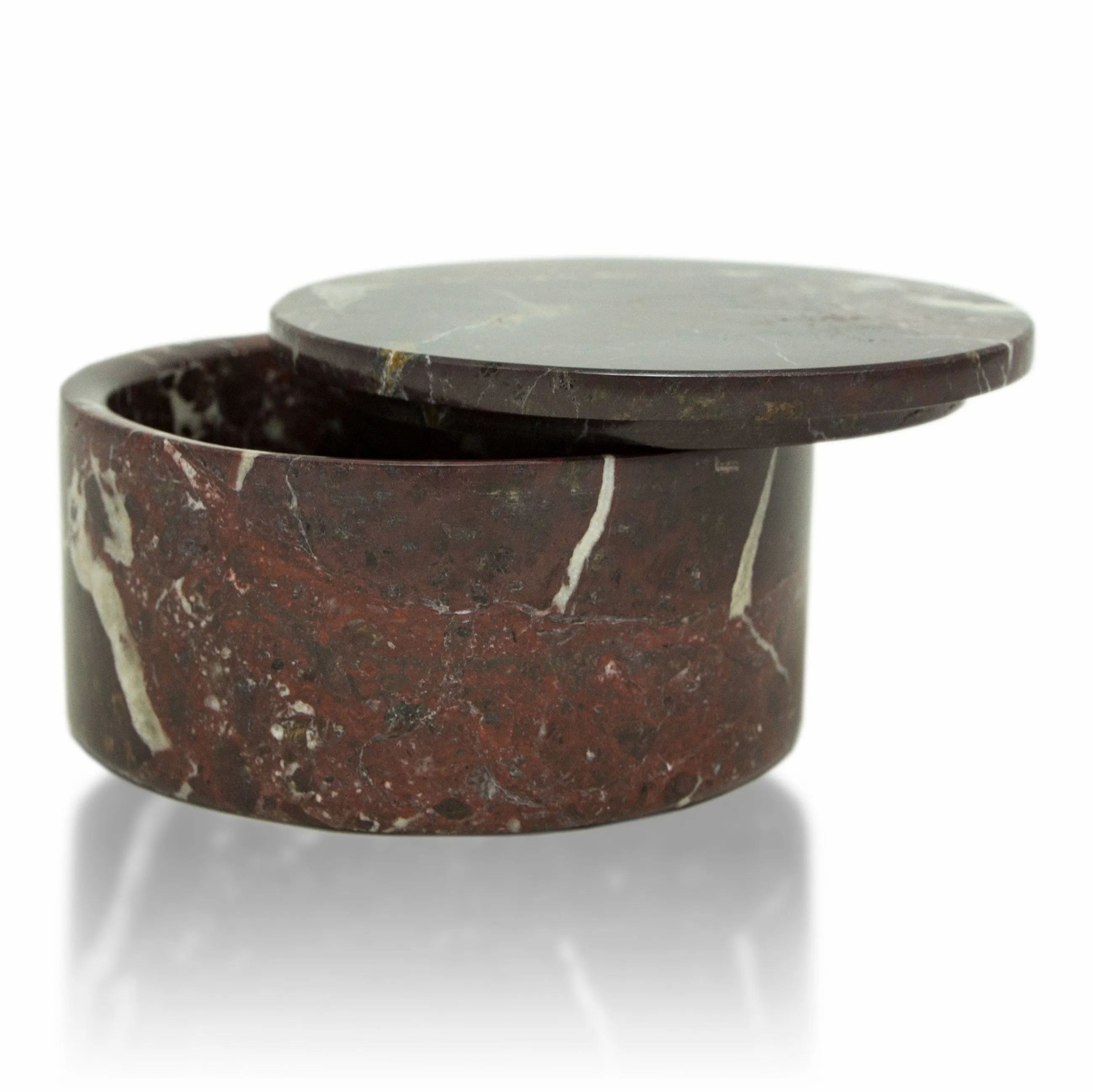 Red Marble Circular Keepsake Urn