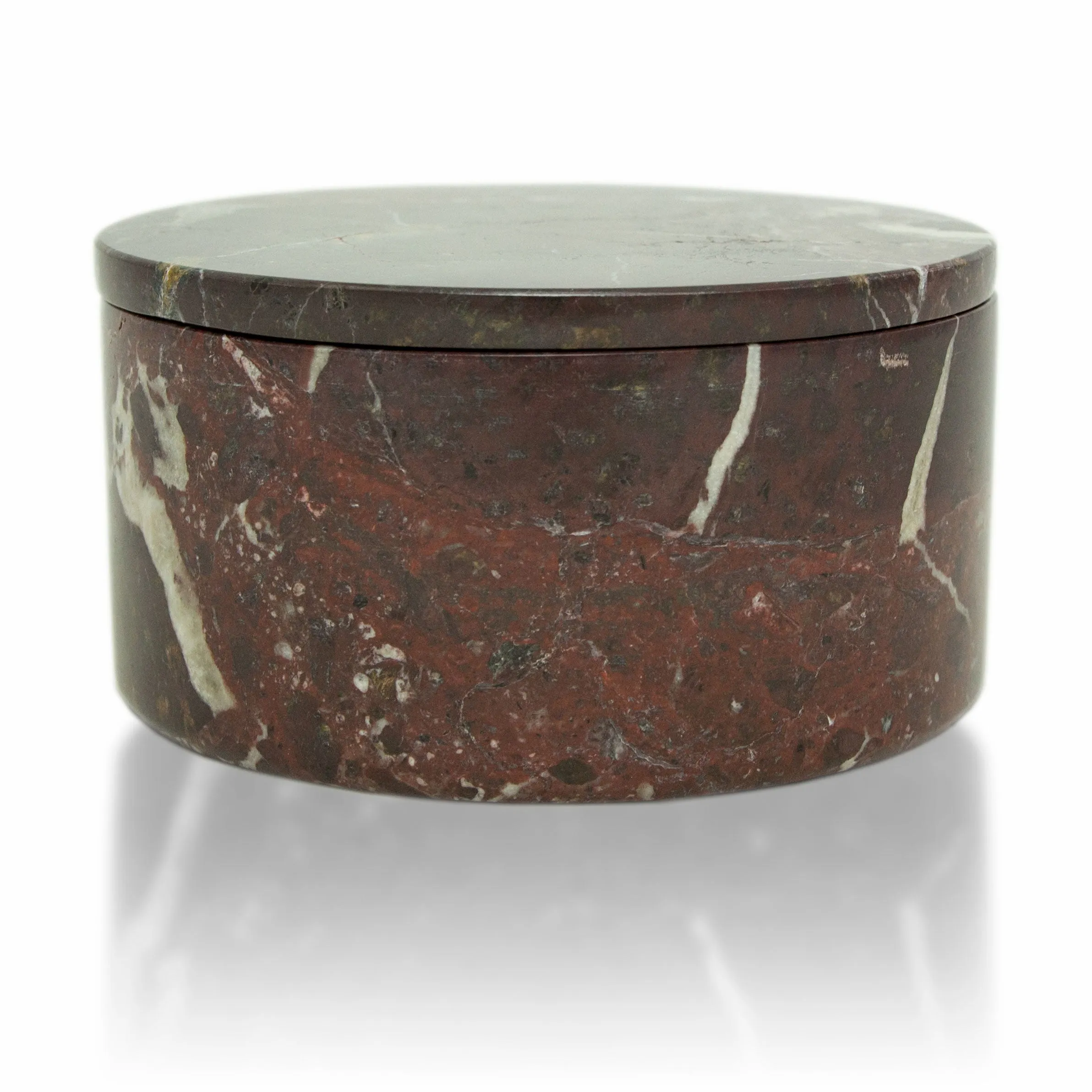 Red Marble Circular Keepsake Urn