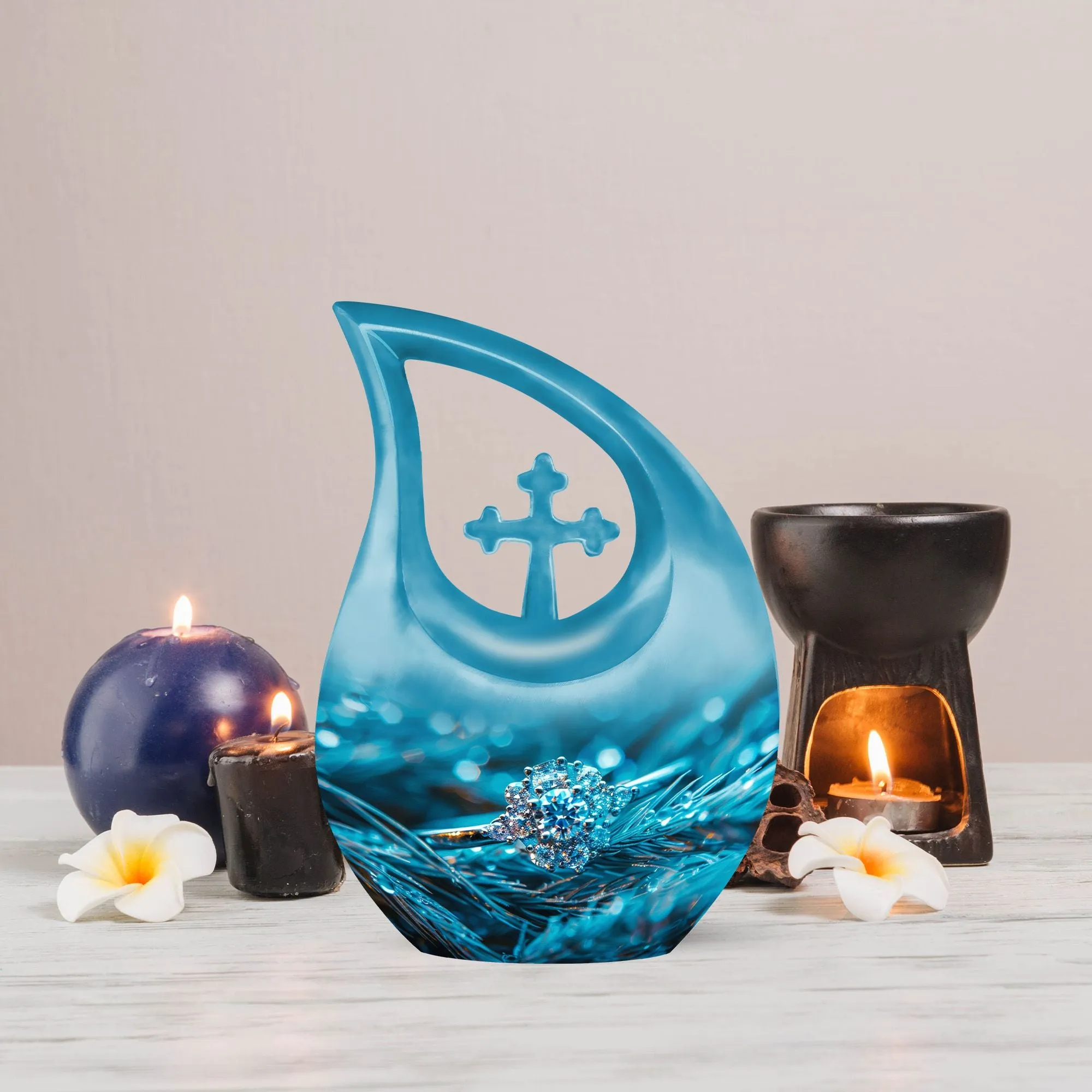 Ring Theme Cremation Urn - Versatile Custom Mom Memorial Token