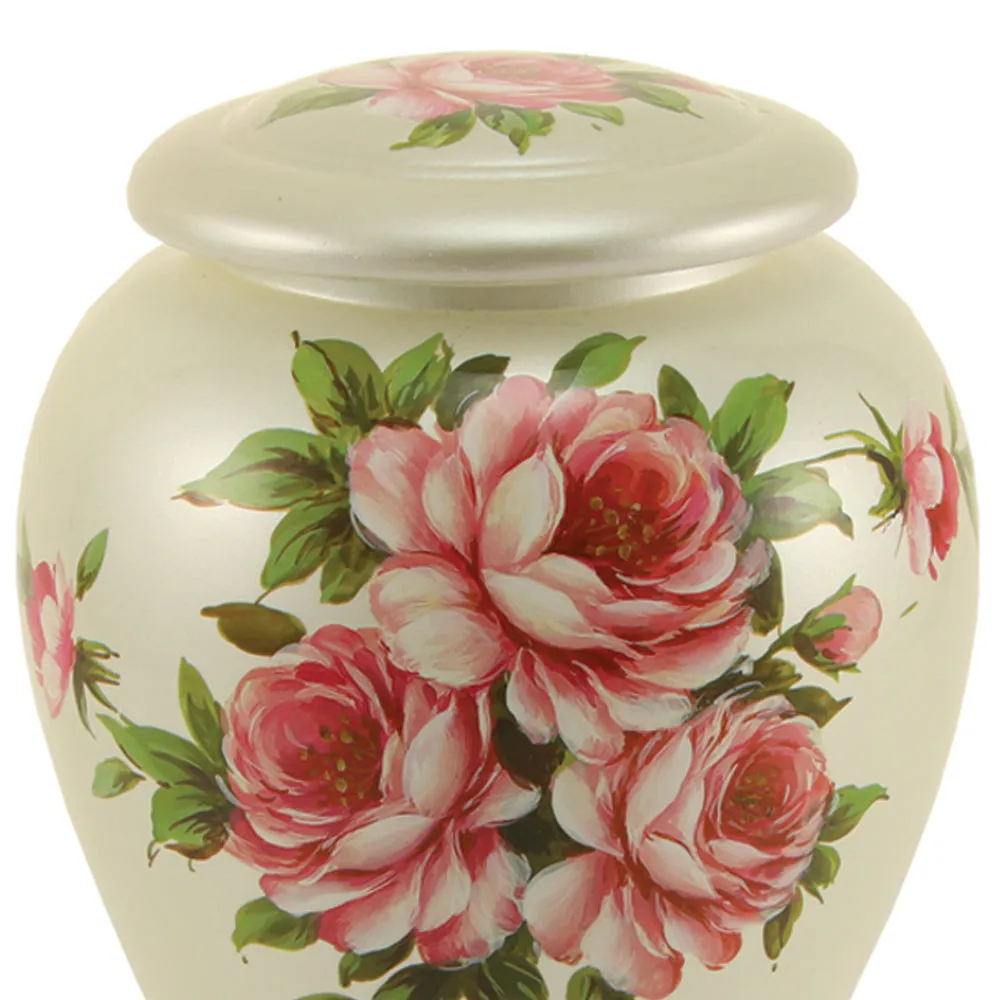 Rose Bouquet Ceramic Cremation Urn In Large