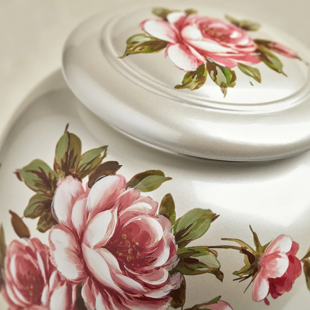 Rose Bouquet Ceramic Cremation Urn In Large