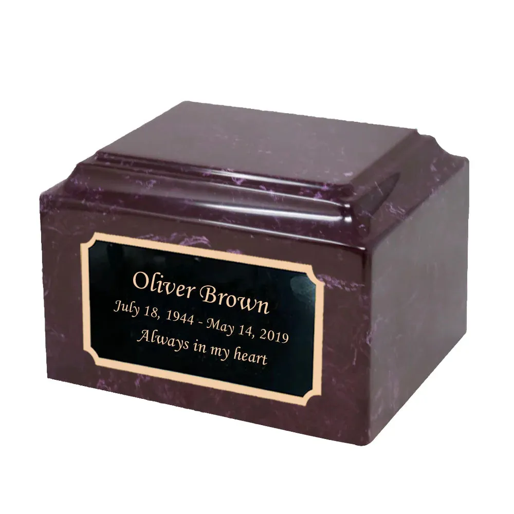 Rose Cultured Marble Cremation Urn