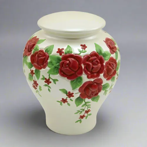 Rose Garden Ceramic Cremation Urn In Large
