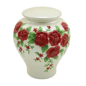Rose Garden Ceramic Cremation Urn In Large