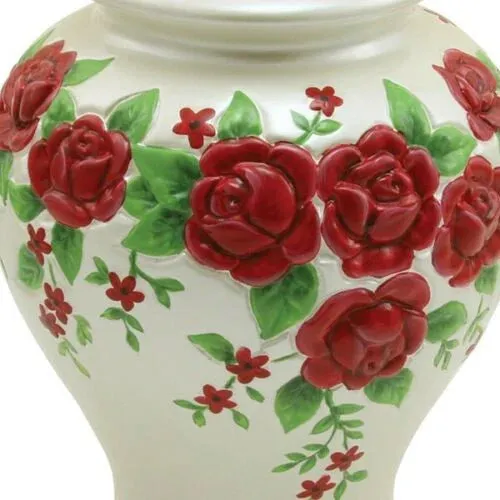 Rose Garden Ceramic Cremation Urn In Large