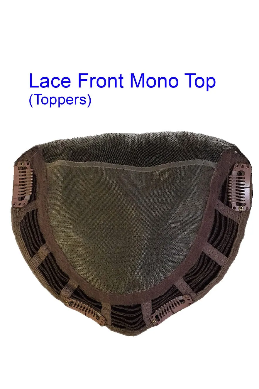Sale - Belle Tress Toppers - Lace Front Mono Top Peerless 19  (#7016) - Color: Coconut Silver Blonde