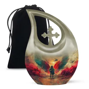 Salute To Valor - Military themed, Ashes Keepsake Memorial Urn