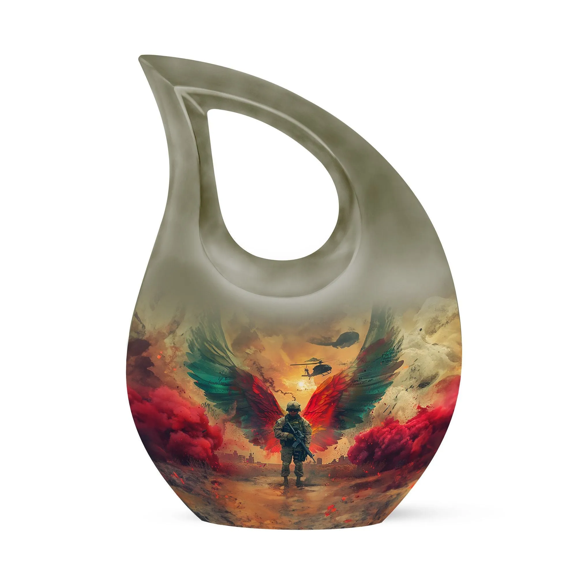 Salute To Valor - Military themed, Ashes Keepsake Memorial Urn
