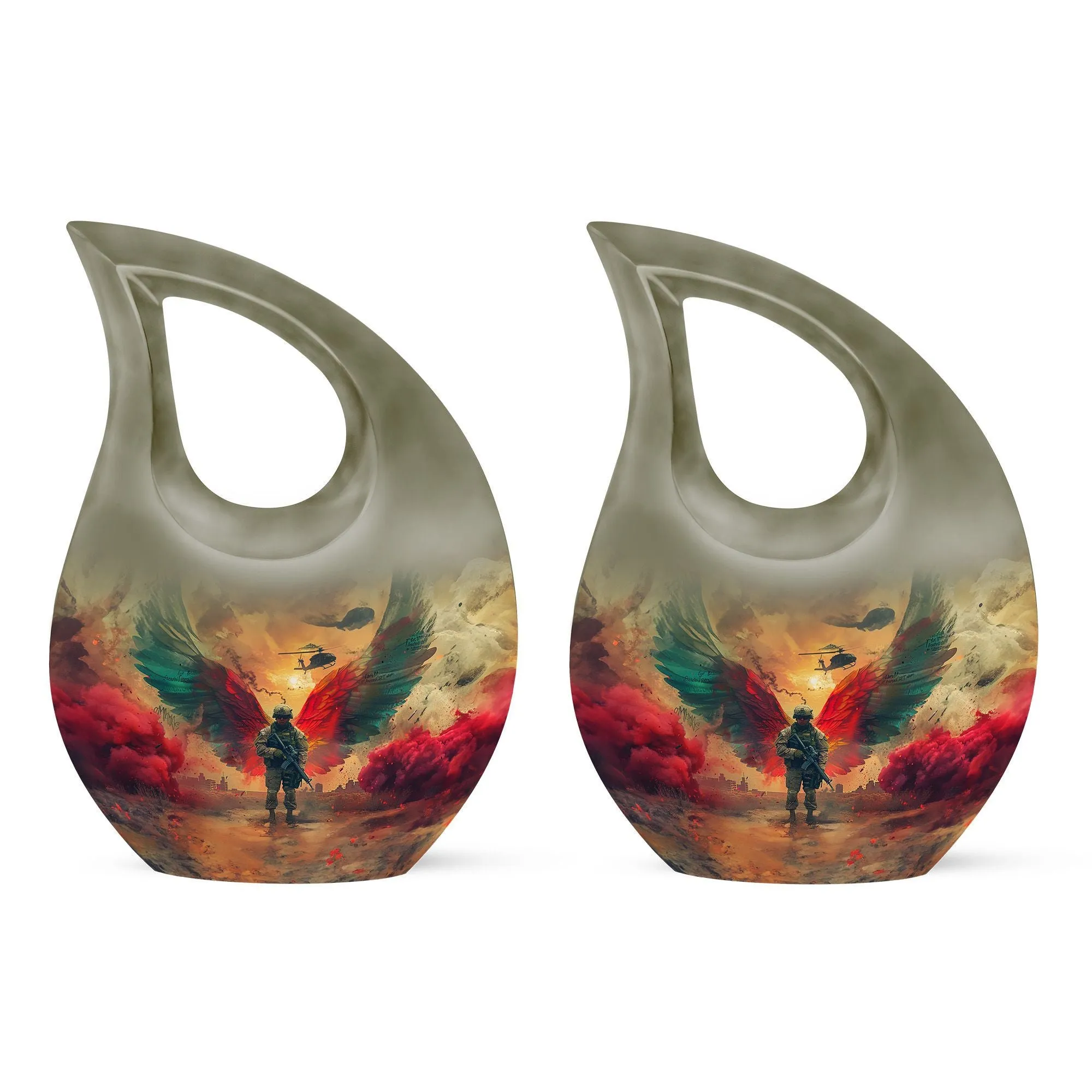 Salute To Valor - Military themed, Ashes Keepsake Memorial Urn