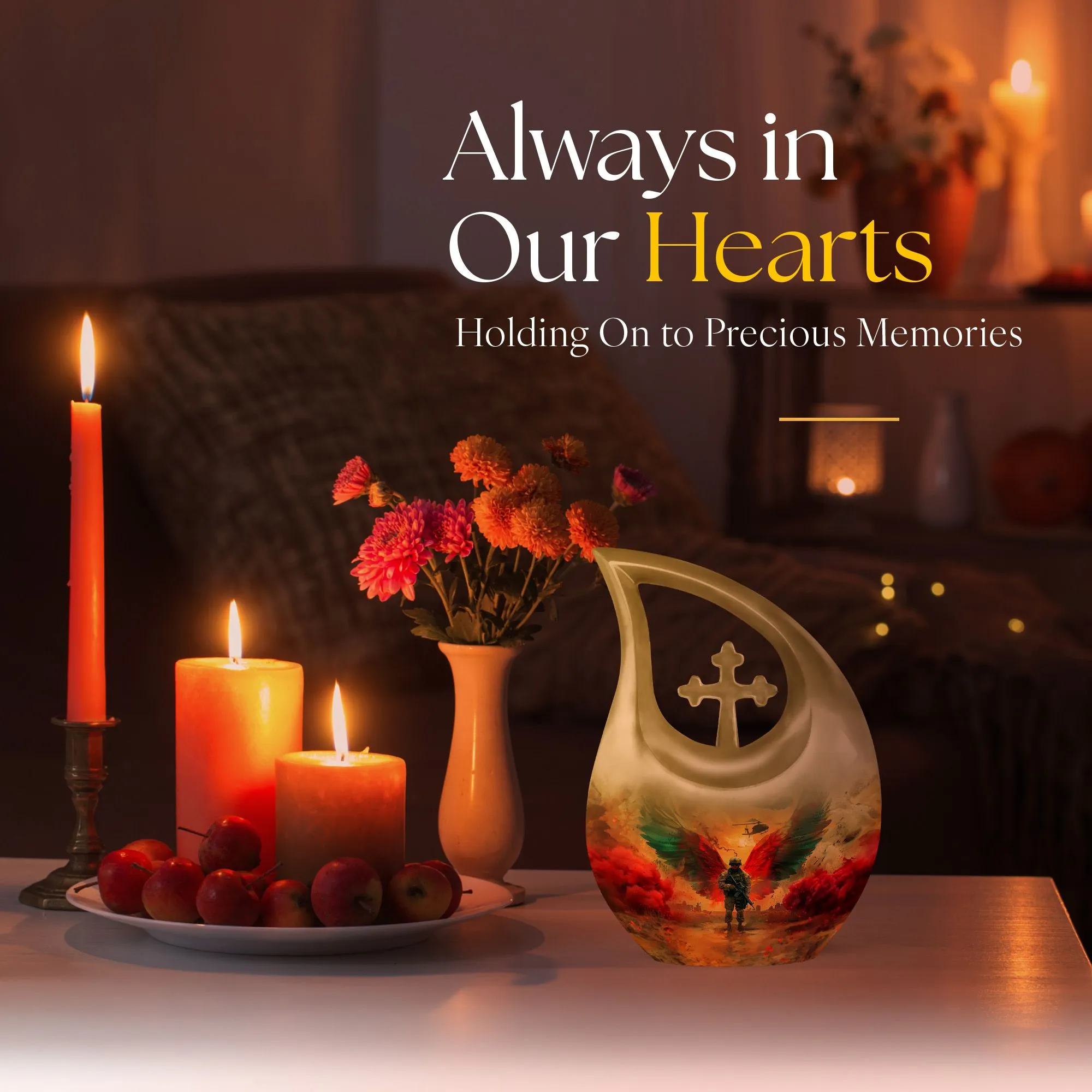 Salute To Valor - Military themed, Ashes Keepsake Memorial Urn