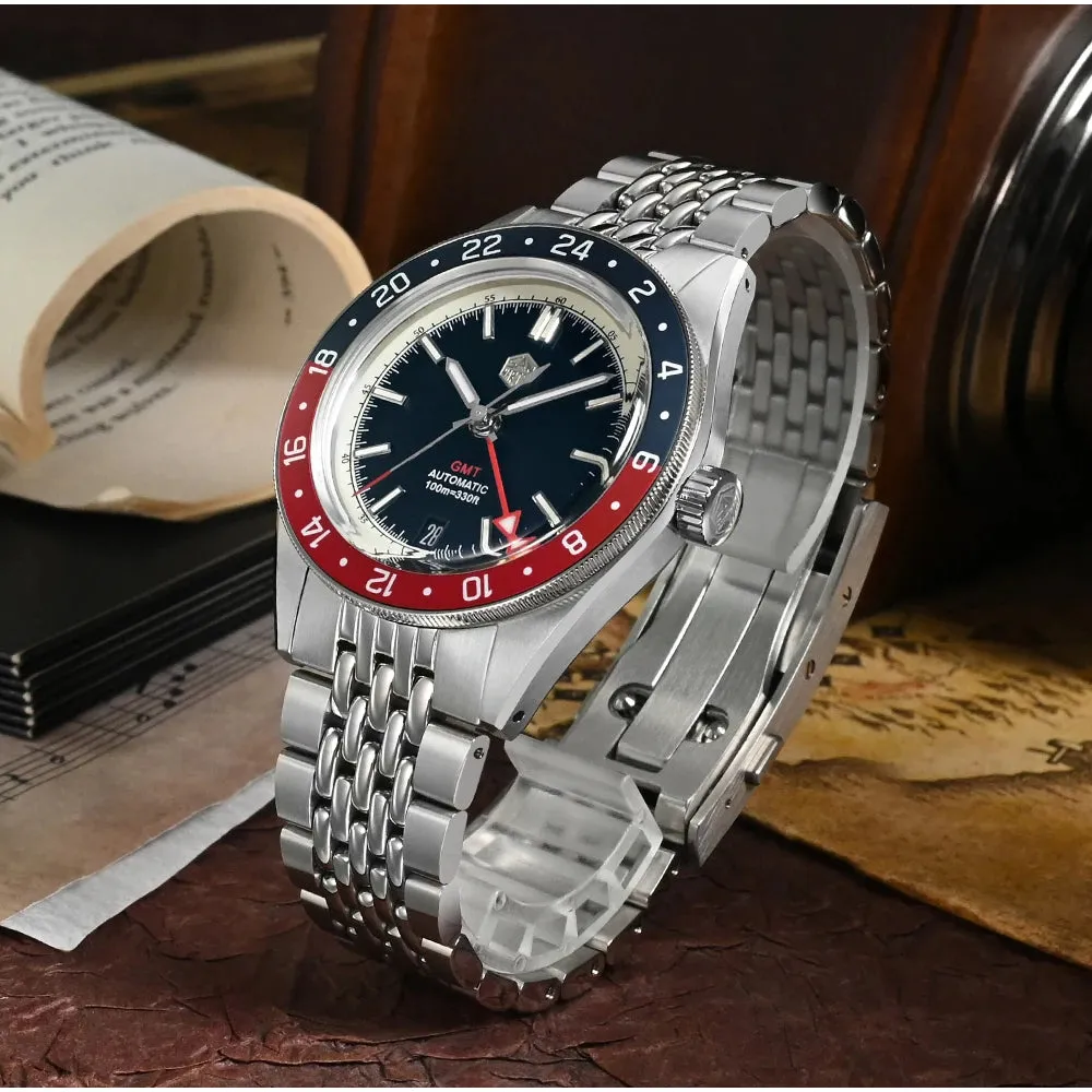 San Martin Aluminum Bezel NH34 GMT Men Watch SN0116G-V4