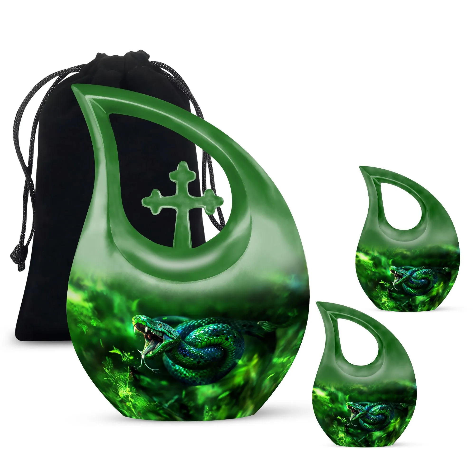 Serenity Snake Urn Respectful All Faith Remembrance Container