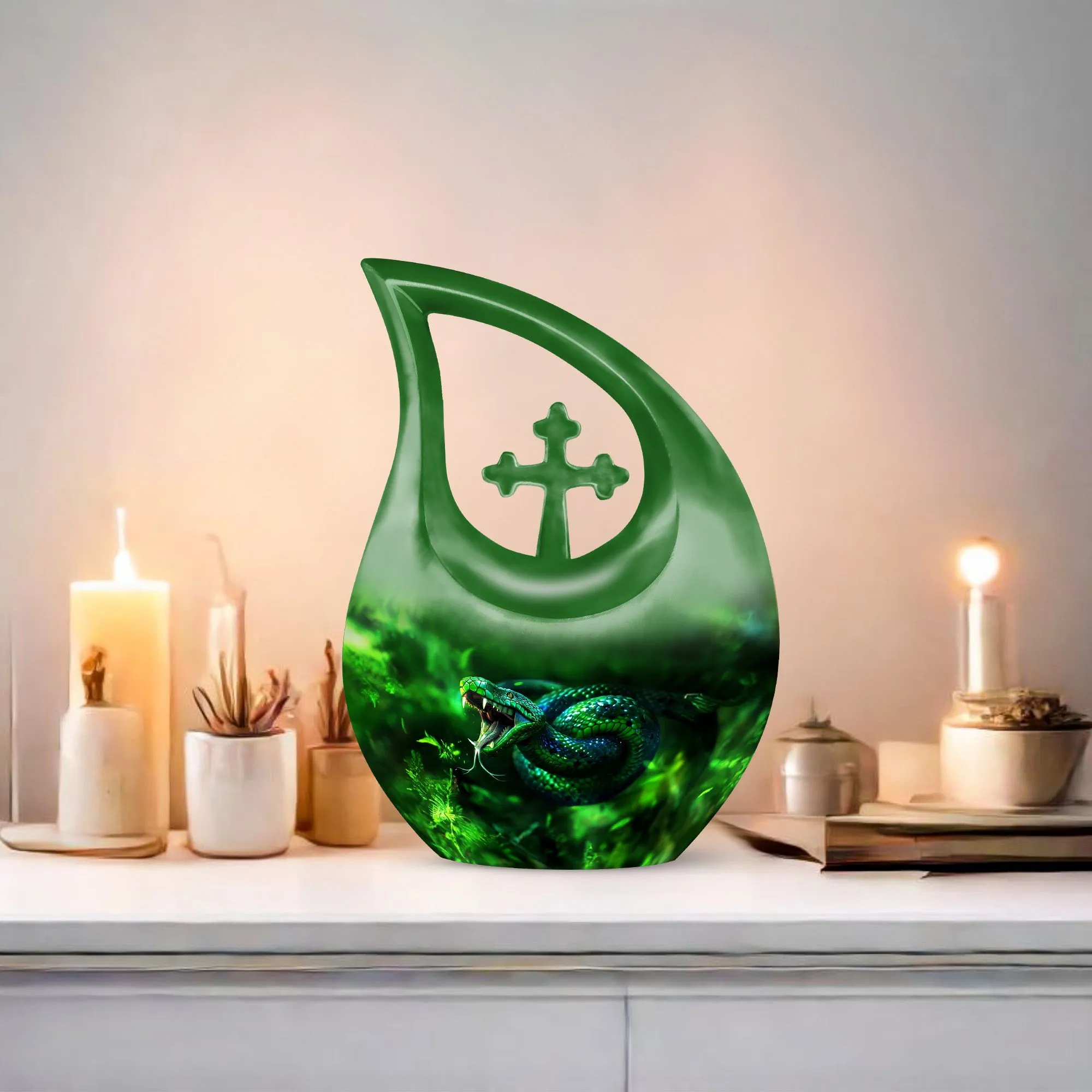 Serenity Snake Urn Respectful All Faith Remembrance Container